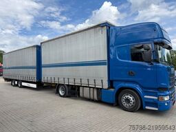 SCANIA R410 Pritsche+Plane/Retarder + Anhänger Krone