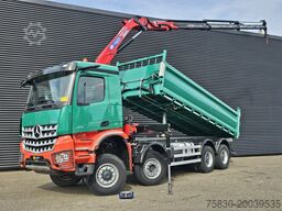 Mercedes-Benz AROCS 4145 / 8X6 / TIPPER + HMF CRANE