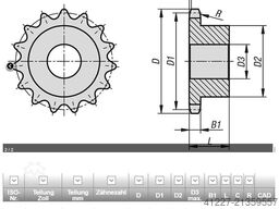 unbekannt 16B-1 1 Zoll x 17,02 mm