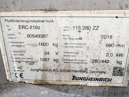 Jungheinrich ERC 216z / 2018y/ initiallift/ 7761h