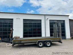 Demmler TT119 Tiefladeranhänger mit Rampen Fräse