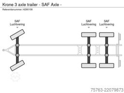 Krone 3 axle trailer - SAF Axle -