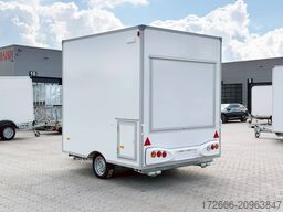 Blyss H15252HN | WEISS 250X203X230CM 1500KG VERKAUFSANHÄNGER | 2X VERKAUFSKLAPPE