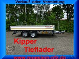 Möslein TTD 11 Weiß  neuer Tandem 3- Seitenkipper Tieflader-- Neufahrzeug --