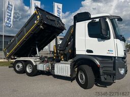 MERCEDES-BENZ Arocs 2545 Kipper/Kran/6x4-4/Lenkachse/128 tkm