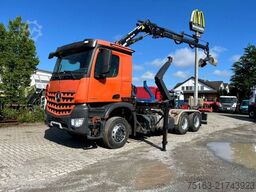 MERCEDES-BENZ Arocs 2643 L 6x4 Abrollkipper mit Kran Funk+Grei