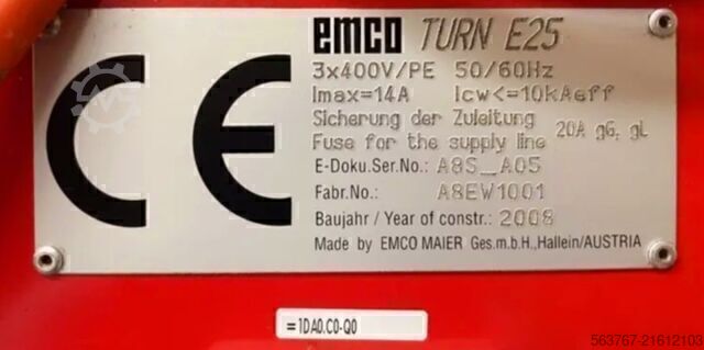 Tokarka CNC EMCO EMCOTURN E25 CNC-Drehmaschine + Wanne