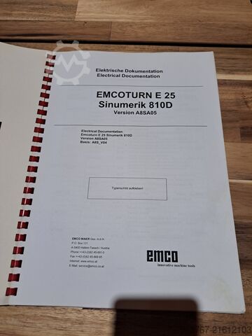 Tokarka CNC EMCO EMCOTURN E25 CNC-Drehmaschine + Wanne