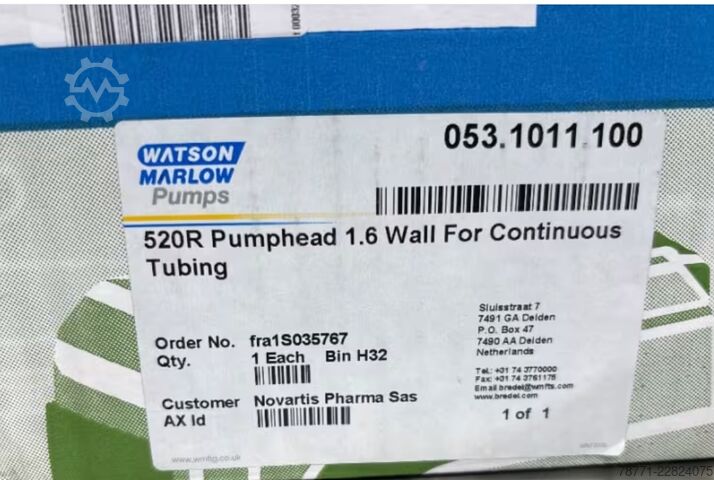 পেরিস্টাল্টিক পাম্প হেড Watson-Marlow 520R