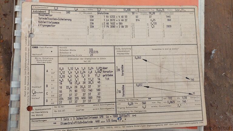 センター旋盤 WOHLENBERG M 1000 x 4000