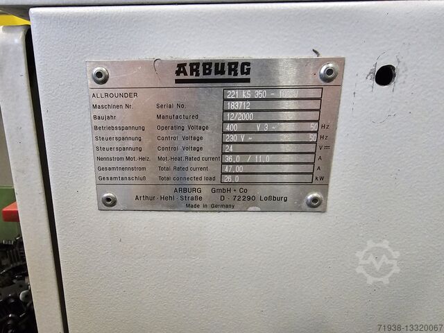 Injector Arburg 221 K 350 - 100 U