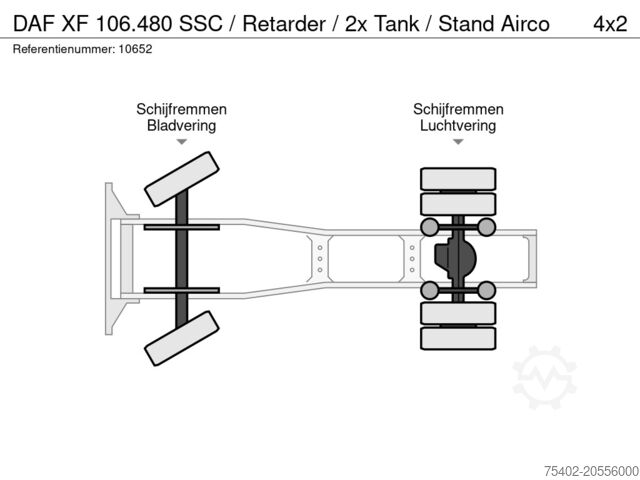 Standard-SZM DAF XF 106.480 SSC / Retarder / 2x Tank / Stand Airco