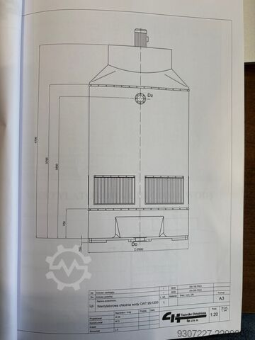 Ftohës me ventilator për ujë, radiator CH Technika Chłodnicza Sp.z o.o. CWT 95/1200