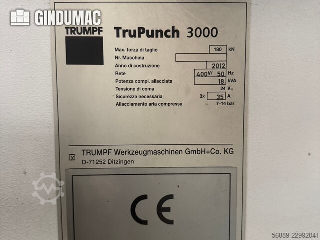 TRUMPF TRUPUNCH 3000 TRUMPF TruPunch 3000