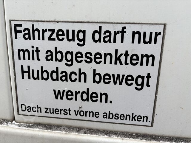 Αλλαγή αμαξώματος με πλατφόρμα & μουσαμά Krone Jumbo 7,82m 3m hoch Hubdach + Edscha