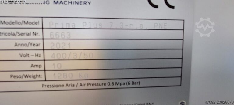 Máquina de colagem de bordas BIMATIC Prima Plus 7.3 ra PLUS PNE