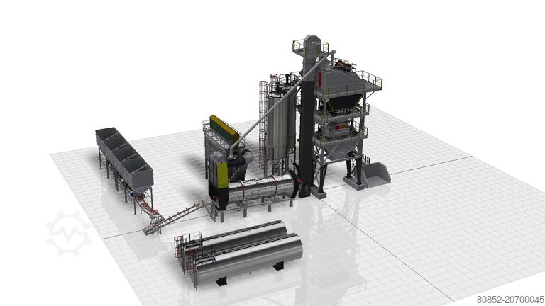 Asfaltblandeanlæg Polygonmach 200 TON PER HOUR BATCH TYPE TOWER ASPHALT PLANT