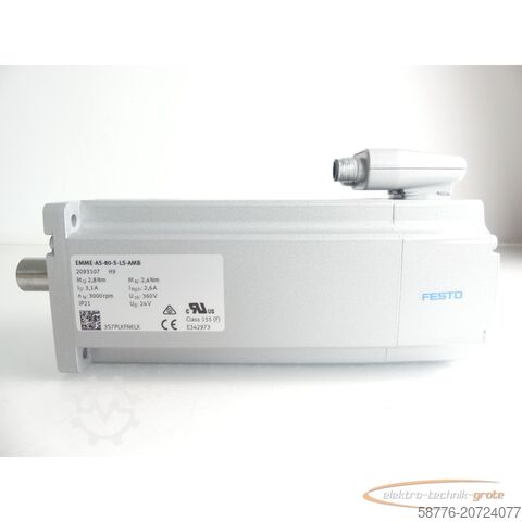 Festo komponentas Festo EMME-AS-80-S-LS-AMB Servomotor 2093107 H9 SN: 3S7PLKFNKLX