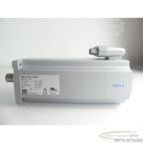Festo komponentas Festo EMME-AS-80-S-LS-AMB Servomotor 2093107 H9 SN: 3S7PLKFS6LL