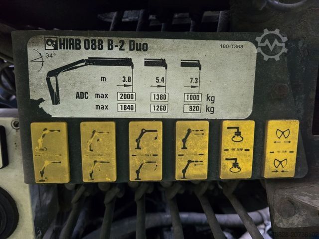 Kanca kasalı yük kamyonu (roll-off) RENAULT Kerax 420 dci/Kran Hiab 080B-2/ Multilift Haken