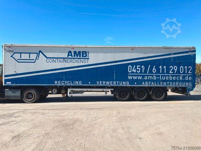 Semirremolque con piso móvil CARNEHL ca. 91m³ Schubbodenauflieger / Funk / 1. Hand!
