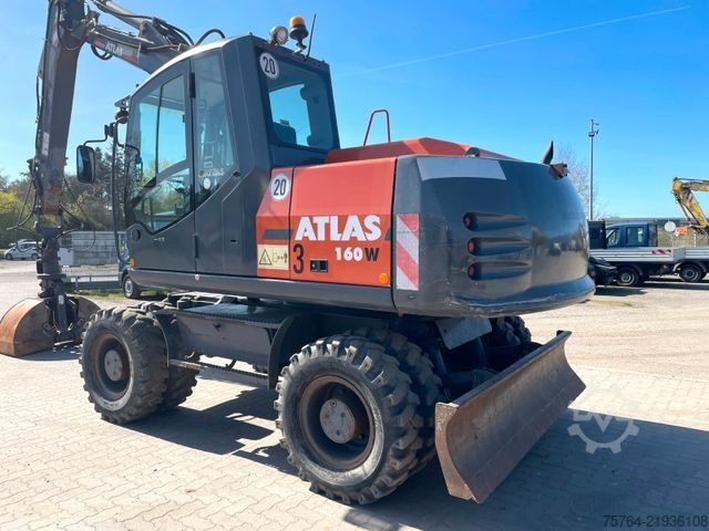 Excavadora móvil ATLAS 160 W/Verstellausleger/Zusatzhydraulik/3x Stück