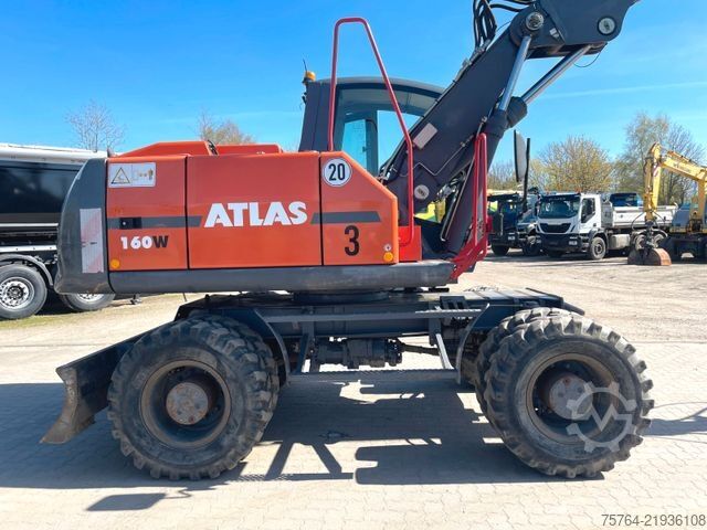 Excavadora móvil ATLAS 160 W/Verstellausleger/Zusatzhydraulik/3x Stück
