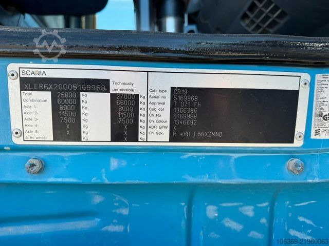מנוף מותקן על משאית SCANIA R480 6x2 / FASSI F230 Kran / Crane