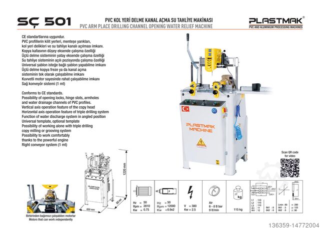 PVC TEK KAFALI ÜRETİM GRUBU PLASTMAK PVC ALÜMİNYUM İŞLEME MAKİNELERİ PVC TEK KAFALI ÜRETİM MAKİNE SETİ