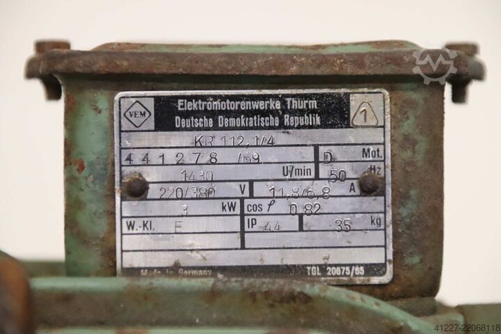 Motore elettrico 3 kW 1430 giri/min VEM KR 112 1/4