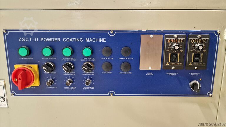 ZSCT-2 + ZSCT-3 powder coating machine. Iversen graphic ZSCT-2 + ZSCT-3 Pulverbeschichtungmasch.