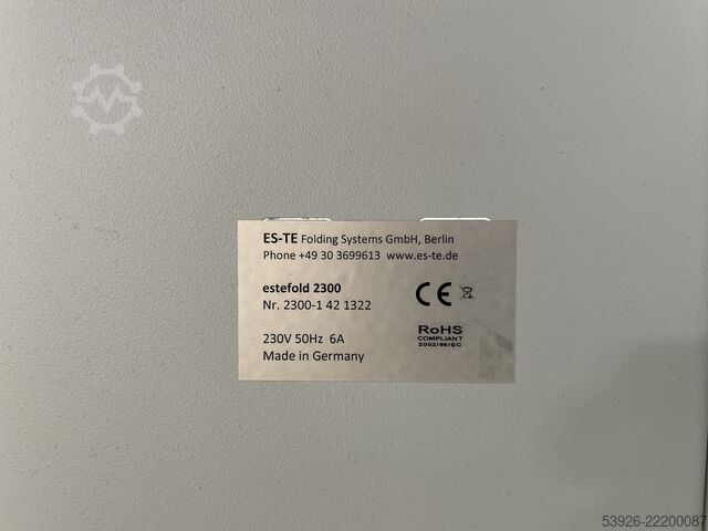 Viderebearbeiding Estefold 2300 Offline Faltmaschine