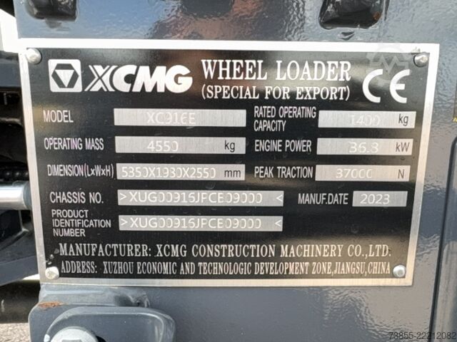  XCMG XC916E with bucket and forks