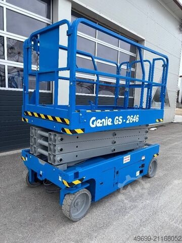 Angkat gunting Genie GS 2646 10m Scherenarbeitsbühne *Akkus NEU*