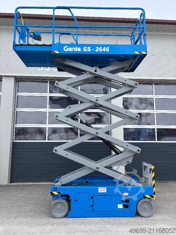 Angkat gunting Genie GS 2646 10m Scherenarbeitsbühne *Akkus NEU*