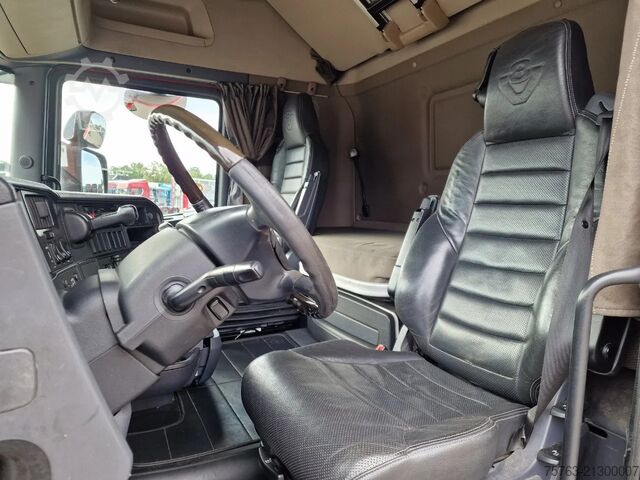 Flutningur í kæli/frysti Scania R580 Topline 6x2*4 Frigo + Burg trailer - Retar...