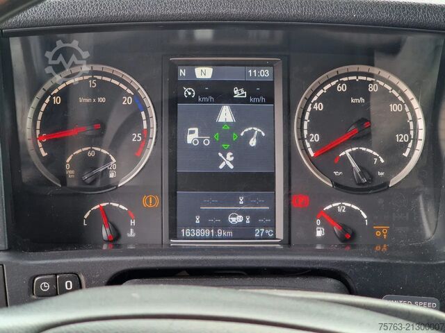 Flutningur í kæli/frysti Scania R580 Topline 6x2*4 Frigo + Burg trailer - Retar...