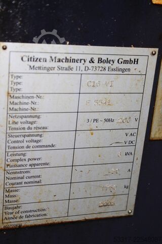 Torno automatico di ripresa Citizen Langdrehautomat Cincom C16 -VI