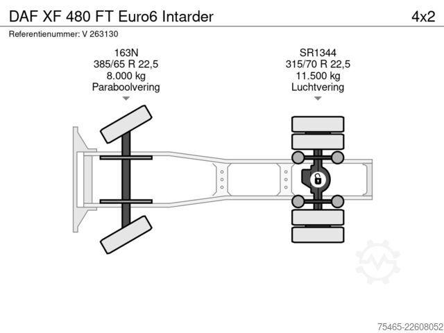 Estándar-SZM DAF XF 480 FT Euro6 Intarder