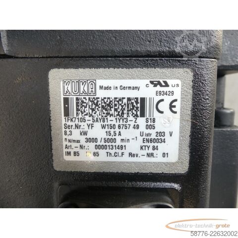 নিয়ন্ত্রণ ইউনিট KUKA 1FK7105-5AY81-1YY3-Z S18 Servomotor SN: YFW150675749005