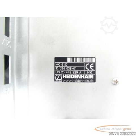 Componente Heidenhain MC 6110 Hauptrechner . 594 038-01 SN:25449929A