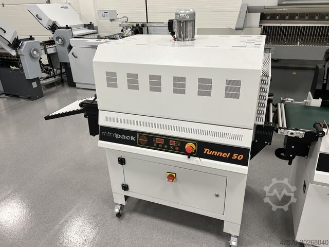 Folieinnpakningsmaskin Minipack Modular 50S + Tunnel 50 Angle Sealer with Shrink Tunnel