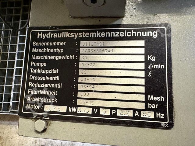Vlakslijpmachine PROTH PSGS-3060AH