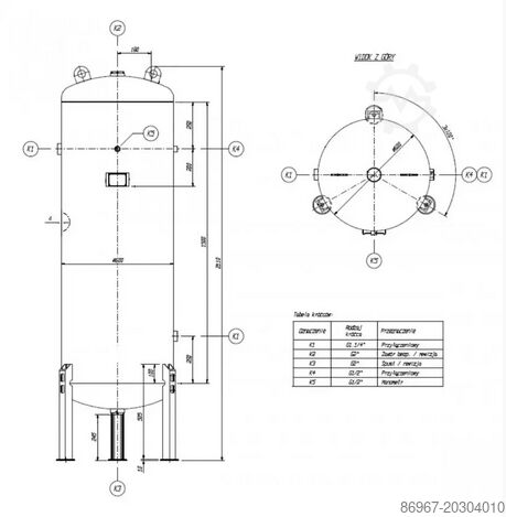 Screw Compressor LUFT + air dryer + tank CORMAK LUFT 1500 INVERTER + N20S + BUTLA 500L