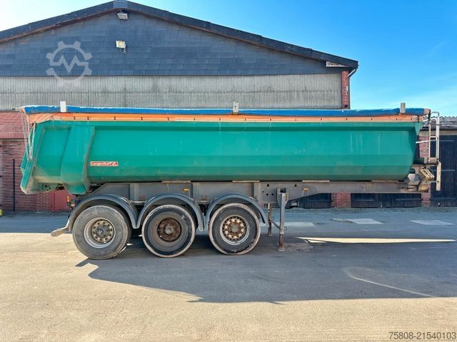 Tipper semitrailer LANGENDORF SKS-HS 24/28 Stahlmulde Liftachse