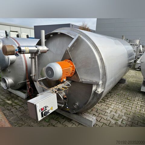 Cuve de mélange isolée de 7000 litres en acier inoxydable 304 avec agitateur à hélice.  S17373