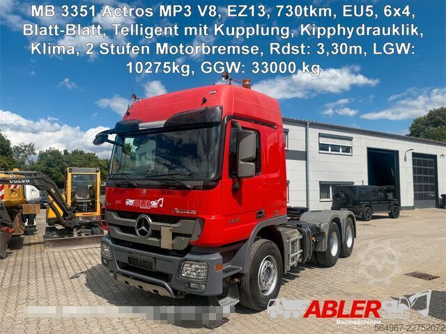 Standardowy ciągnik siodłowy MERCEDES-BENZ Actros 3351 MP3 V8 Kipphydr.