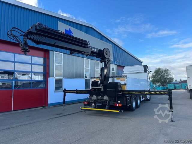 Flatbed truck MERCEDES-BENZ 2653 L 6x4 Actros 5 HiabXHipro232ES6 bis 16.90m
