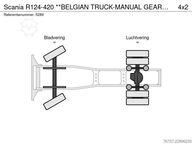 Standard-SZM Scania R124-420 **BELGIAN TRUCK-MANUAL GEARBOX**