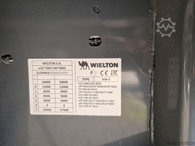 덤프 세미 트레일러 WIELTON Alu-Kastenmulde 51m³ BULK Master Kombitür